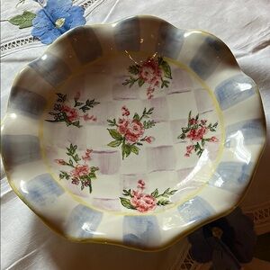 NDI Pink and Green Floral Serveware Set